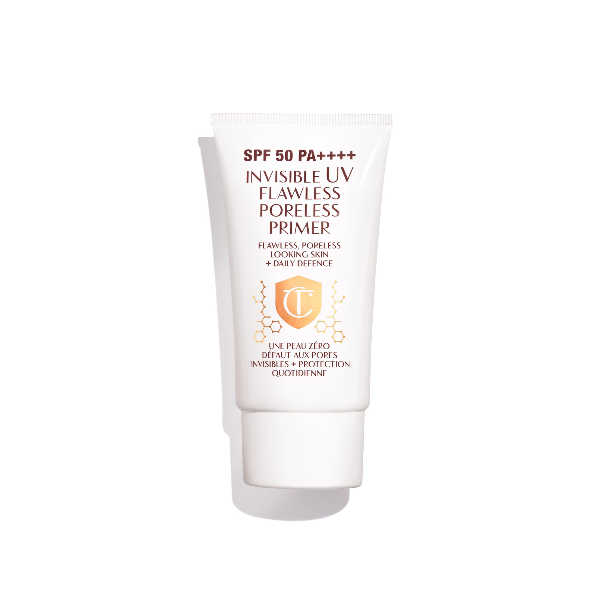 Charlotte Tilbury Invisible UV Flawless Makeup Primer - Broad Spectrum SPF 50 Sunscreen & Poreless Face Primer - Enriched with Hyaluronic Acid to Hydrate, Protect & Prime Skin (30ml)