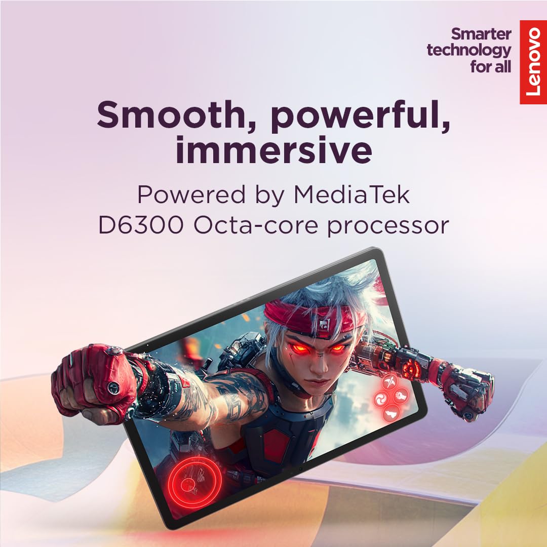Lenovo Idea Tab - College Tablet - 11″ 2.5K IPS Touchscreen Display - 90Hz - MediaTek Dimensity 6300-8 GB Memory - 256 GB Storage - Integrated Arm Mali-G57 MC2 Tab Pen and Folio Case