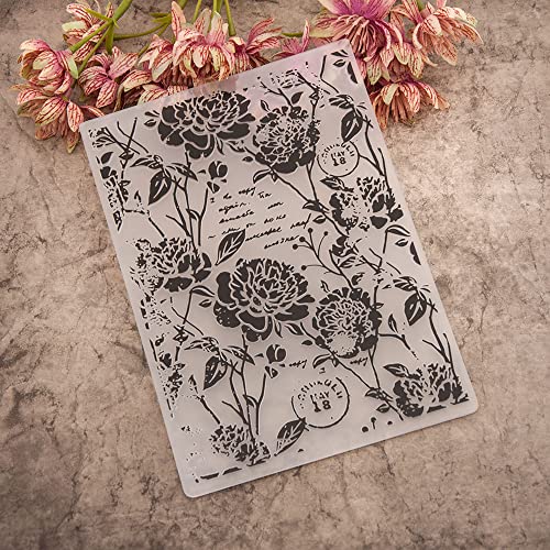 NZJ 3D Christmas Flower Summer Frame Butterfly Plastic Embossing Folders for Card Making Scrapbooking and Other Paper Crafts (Flower) (Flower)