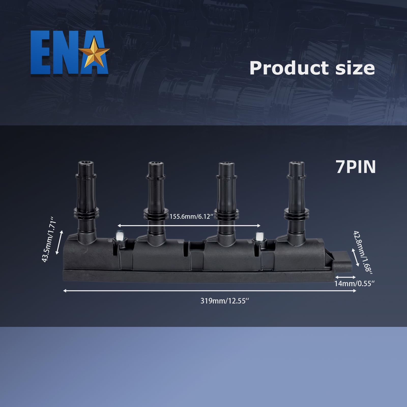 Ignition Coil Pack Compatible with Chevy Cruze 1.4L Turbo Sonic Trax Volt Cadillac ELR Buick Encore 2011 2012 2013 2014 2015 2016 2017 2018 2019 2020 2021 Coils Pack Replace for UF669 D521C 55577898