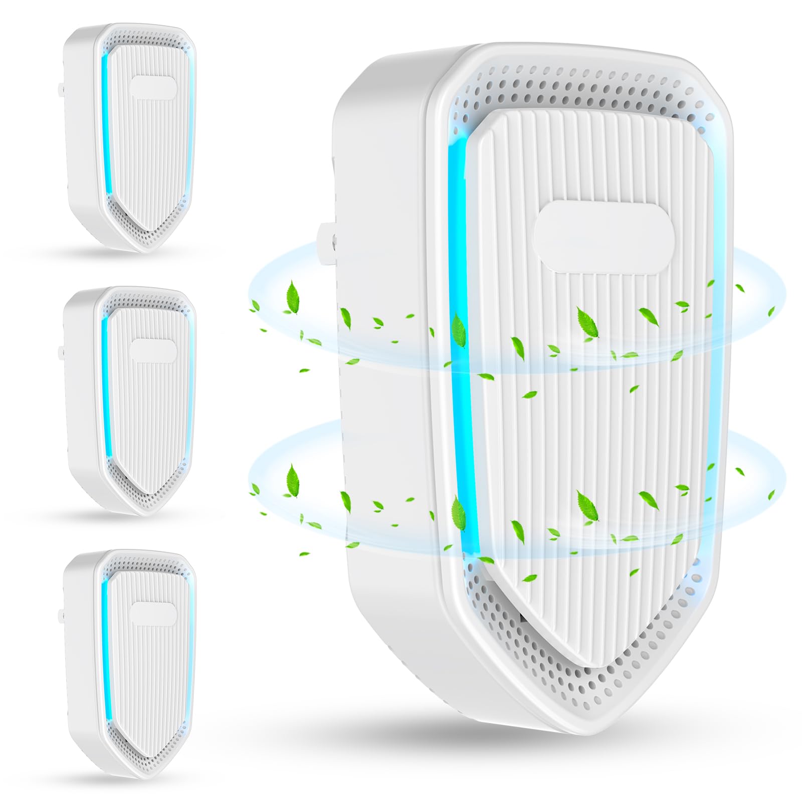 Air Ionizers for Home Plug In,Air Purifier Plug in Wall,Negative Ion Air Purifier for Bedroom -Quiet Operation Air Freshener for Home, Bedroom, Office, Garage Room,Odor,Pets Smell(4)