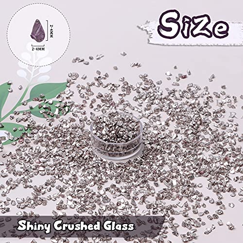 Yholin Crushed Glass Chips, 75g Irregular Metallic Chip Broken Glass Sprinkles Chunky Glitter for Gail Art,Painting,DIY Resin Mold,Phone Case Making,Jewelry Making and Decoration - Golden Brown