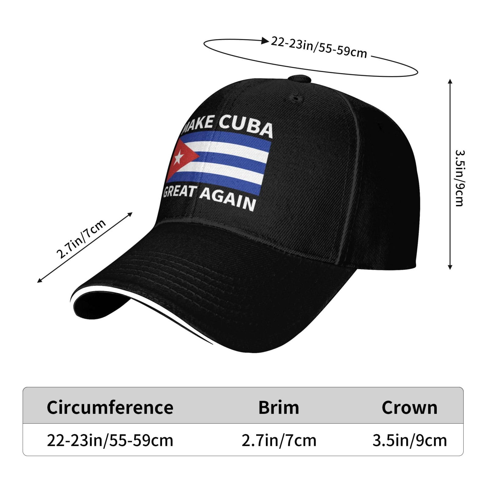 qwumub Make Cuba Great Again Supporter Baseball Cap Red