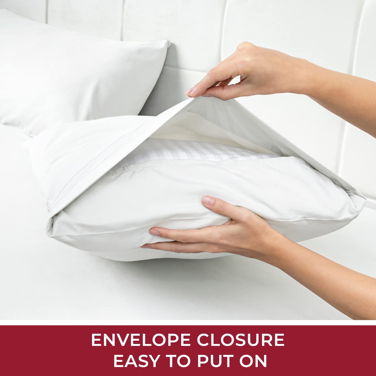 Mellanni Bed Sheet Set + 2 Pillow Shams Bundle&Save - Hotel Luxury Bedding Sheets & Pillowcases - Bundle Includes: 4pcs Bed Sheet Set and 2 Pillow Shams with 2" Flange (Queen, White)