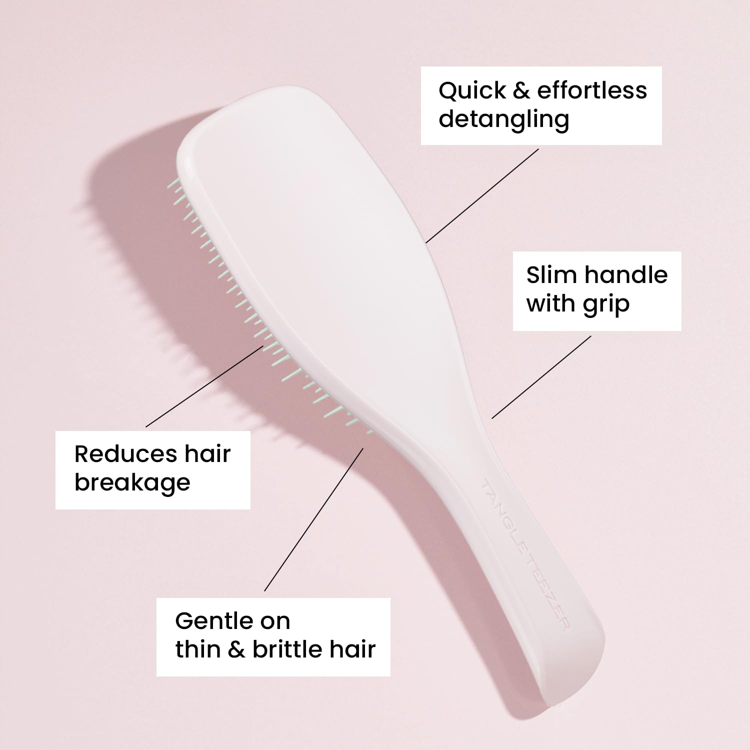 Tangle Teezer The Fine and Fragile Ultimate Detangling Brush, Dry and Wet Hair Brush Detangler for Color-Treated, Fine and Fragile Hair, Marshmallow Duo