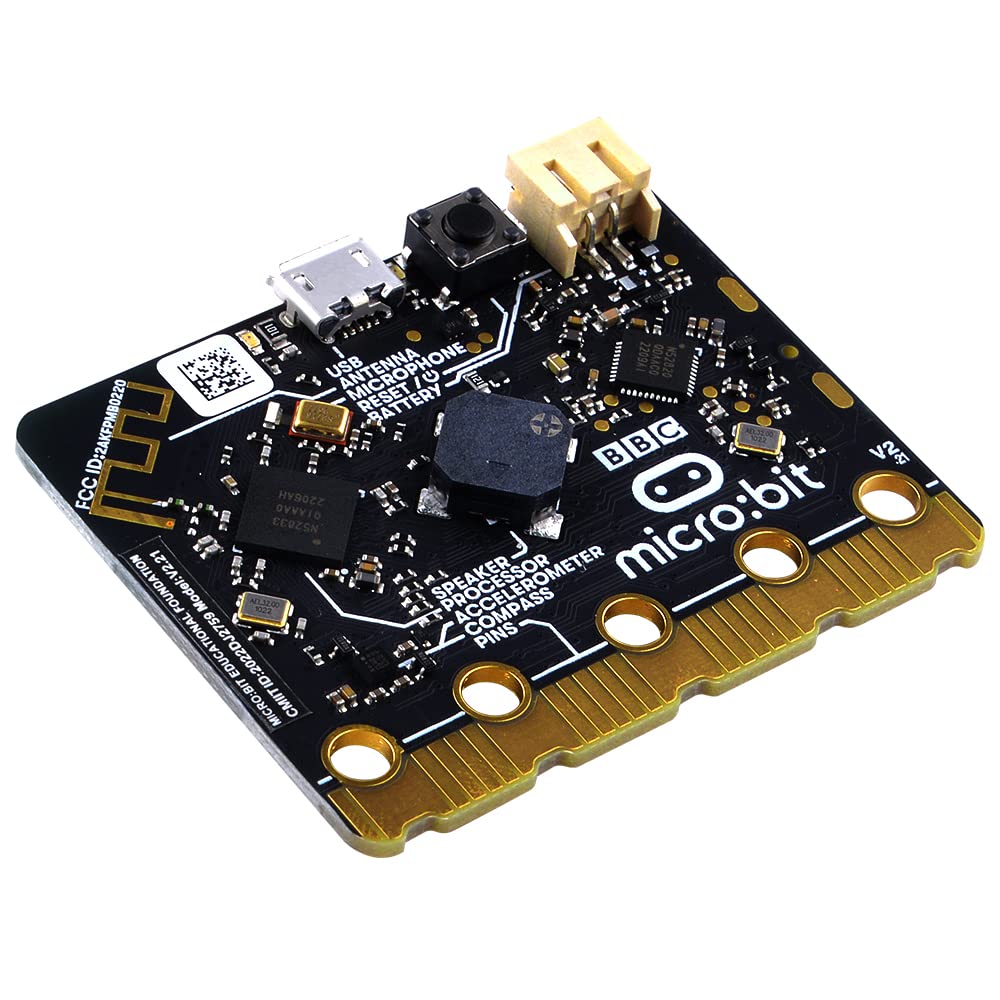 GeeekPi BBC Micro:bit V2.2 Board with Micro USB Cable and Battery Holder for Coding and Programming(Not Include Batteries)