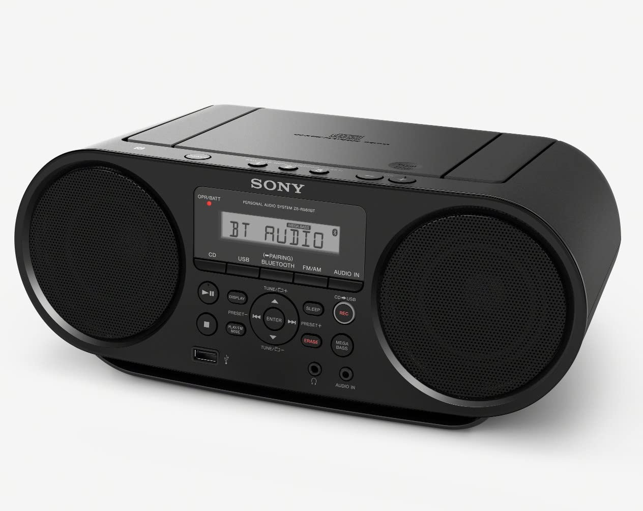 Sony Portable Bluetooth Digital Turner AM/FM CD Player Mega Bass Reflex Stereo Sound System