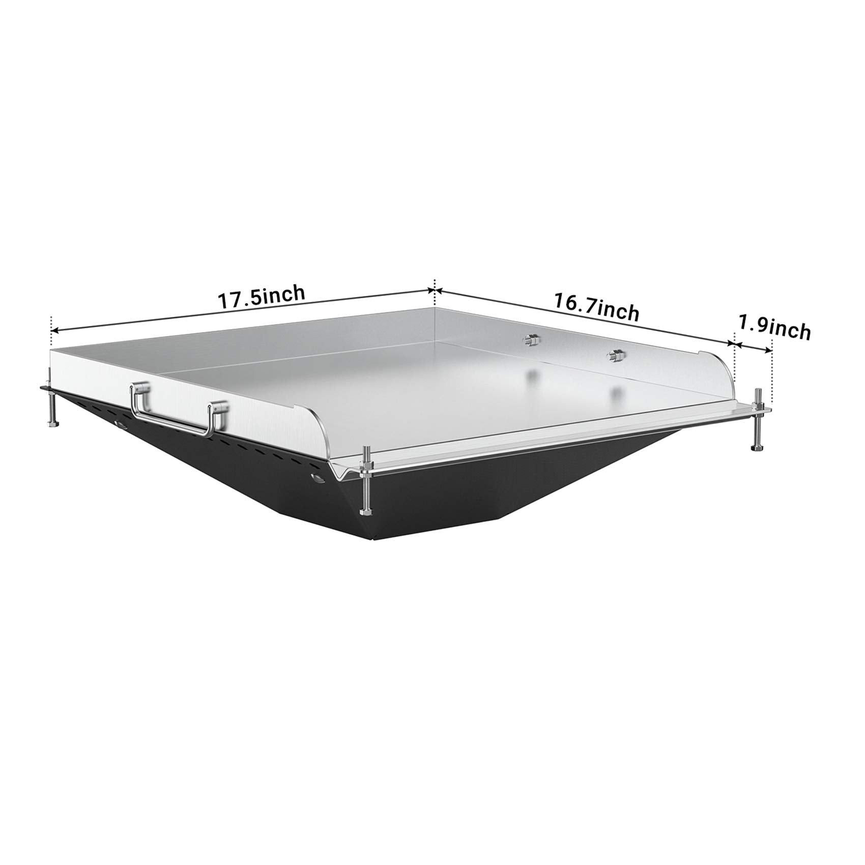 Stanbroil Griddle Hack Griddle Insert for Pellet Grill, 17.5" W x 18.6" D Griddle Attachment for Traeger, Pit Boss, Camp Chef, Green Mountain Grills, Z GRILLS, Smokin Brothers Pellet Grills