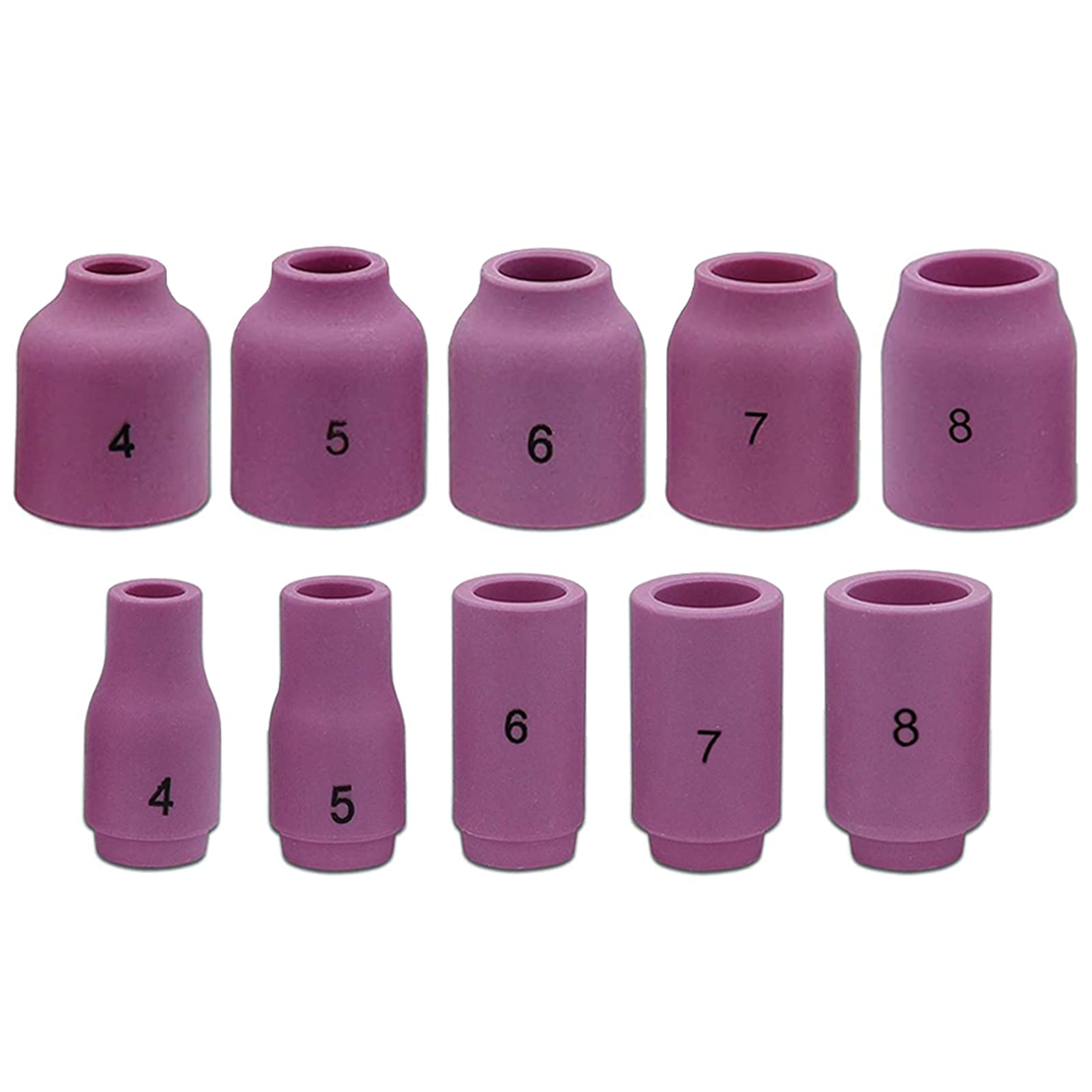 Zinger 53pcs TIG Welding Torch Stubby Gas Lens #10 Glass Cup Kit Accessories for WP-17/18/26 TIG Welding Torch