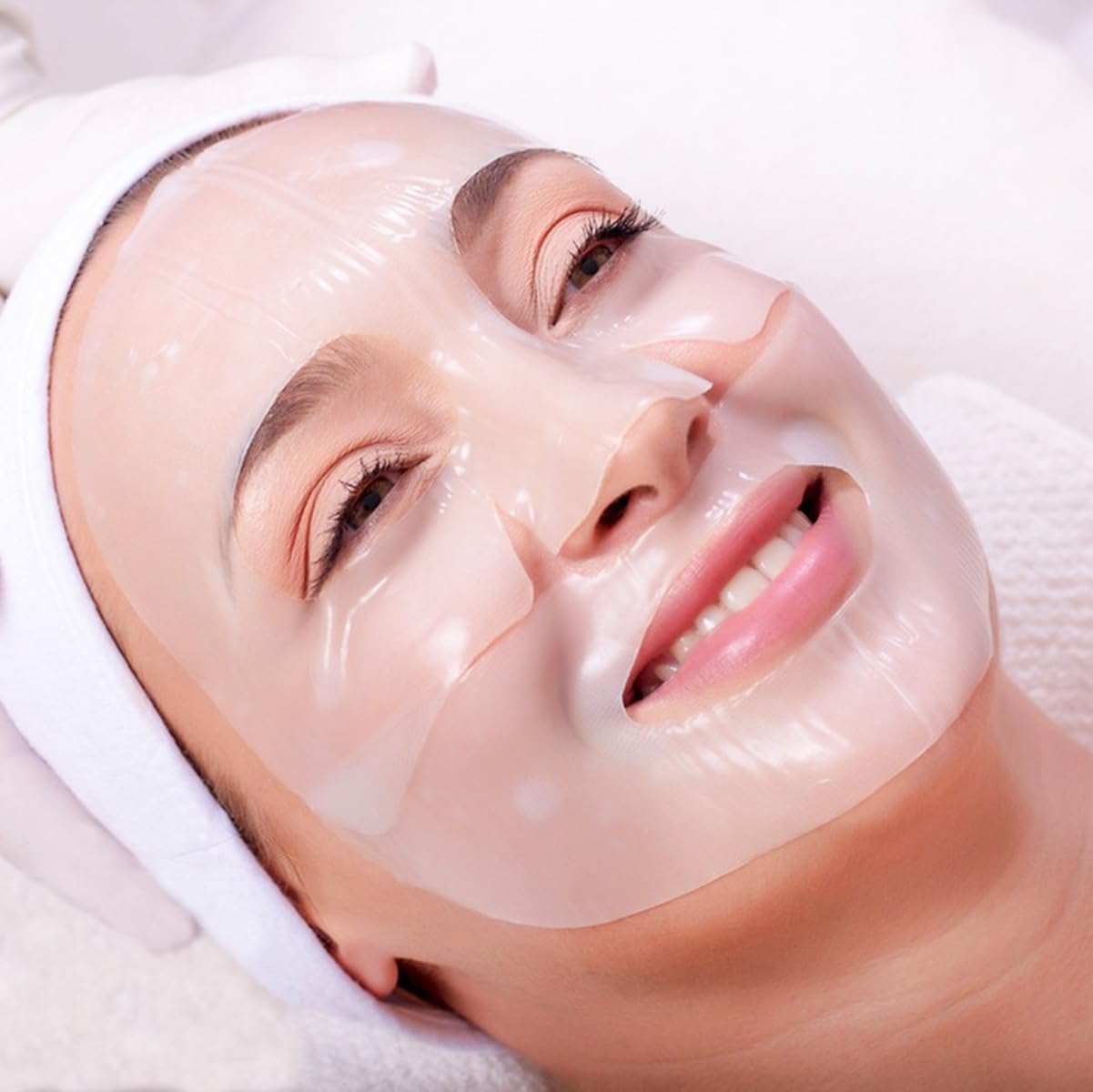 Deep Collagen Face Mask Overnight, Bio- Collagen Mask Real Deep Mask, Hydrating Hydrogel Masks with Low Molecular Collagen for Firming, Elasticity, Pore Minimizing 40g x 5ea Easter Basket Stuffers