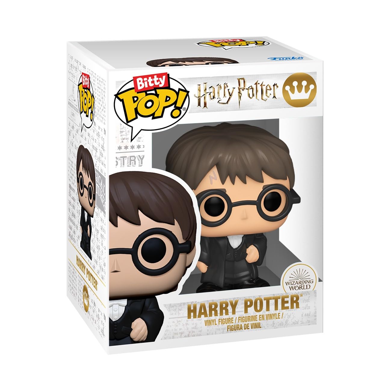 Funko Bitty POP! Harry Potter Goblet of Fire, 4-Pack - Harry, Cho, Parvati, and a Surprise Mystery Mini Figure - 0.9 Inch (2.2 Cm) - Harry Potter Collectable - Stackable Display Shelf Included
