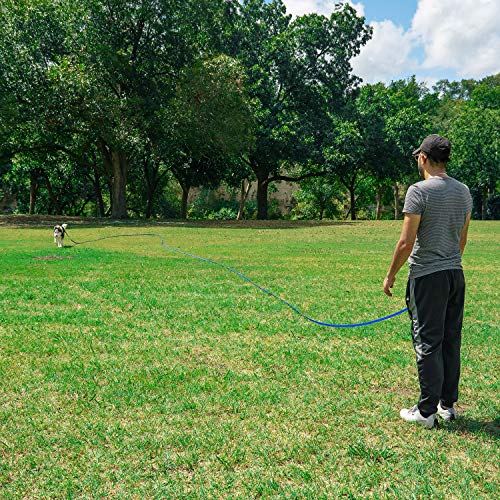 HIKISS Long Dog Leash Obedience Recall Training Agility Lead with Thickening Material for Large Dog - 15ft 20ft 30ft 50ft 100ft Training Leash(Green 20ft)
