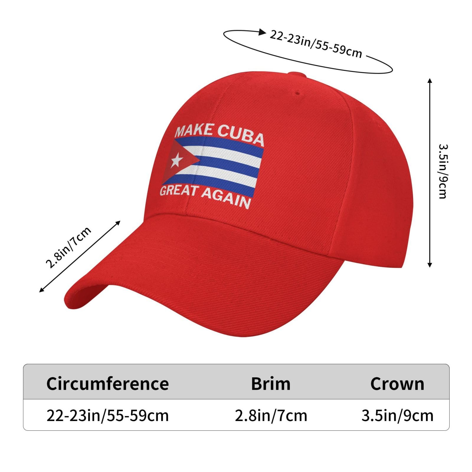 Make Cuba Great Again Sandwich Hat Baseball Cap Red