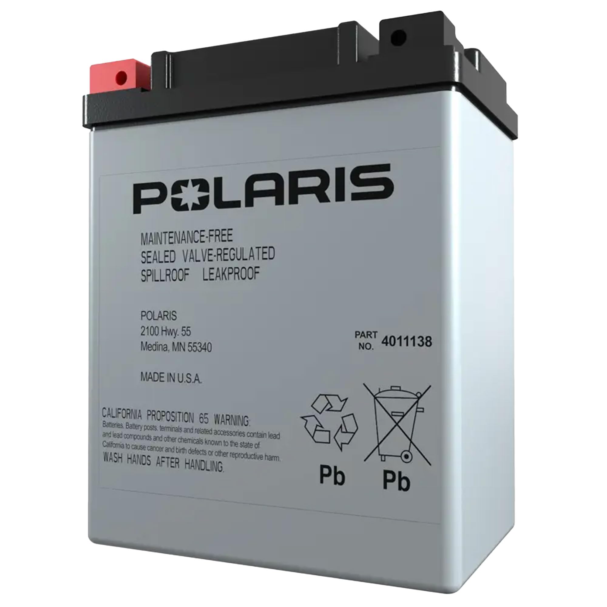 Polaris 12V 14Ah Sealed Rechargeable Battery for Specific Sportsman, Scrambler, ATP, Trail Boss, RANGER EV Models and More, ETX15, 190A CCA, Spill Proof, Maintenance Free UTV, ATV Battery - 4011138