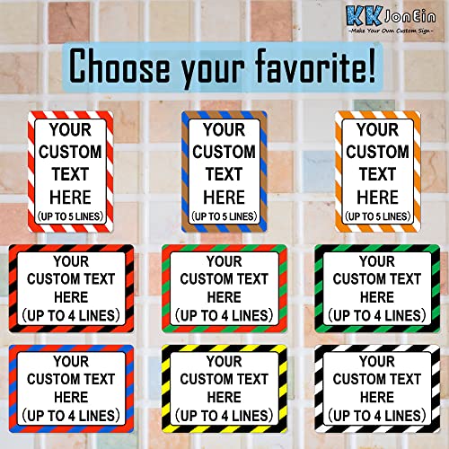 Custom Sign Outdoor 10x7 Inches, Make Your Own Metal Sign Customized for Outside, Weatherproof and Durable, .040 Aluminum(Horizontal)