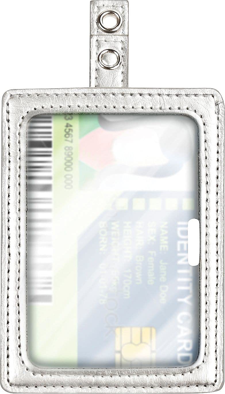 Cosco MyID Badge Holder for Key Cards and ID Cards, Silver, 4 x 2.5 inches (075004)