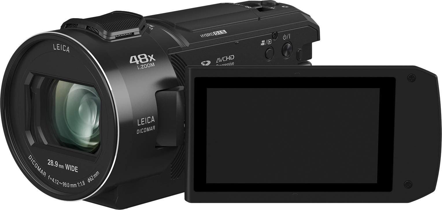Panasonic HC-V800K FHD Cinema-like Camcorder, 24x Leica Dicomar Lens, 1/2.5" Bsi Sensor, Three O.I.S. Stabilizer Systems,Black