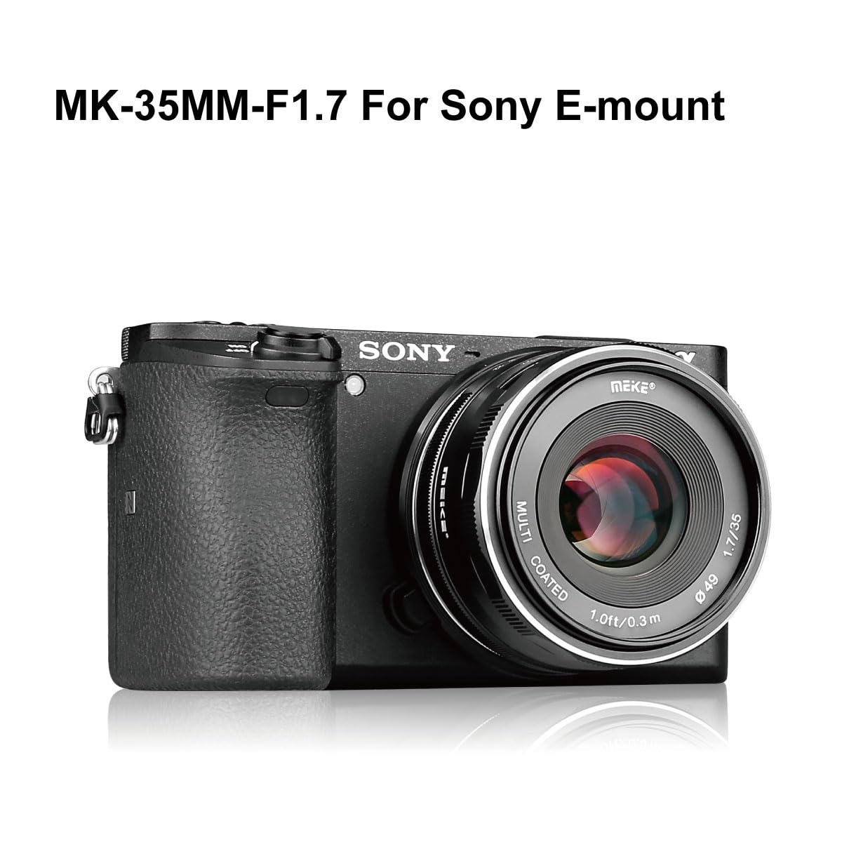 Meike 35mm F1.7 Large Aperture Manual Focus Prime Fixed Lens APS-C Compatible with Sony E-Mount Mirrorless Cameras NEX 3 3N NEX 5R NEX 6 7 A6600 A6400 A5000 A5100 A6000 A6100 A6300 A6500 A3000