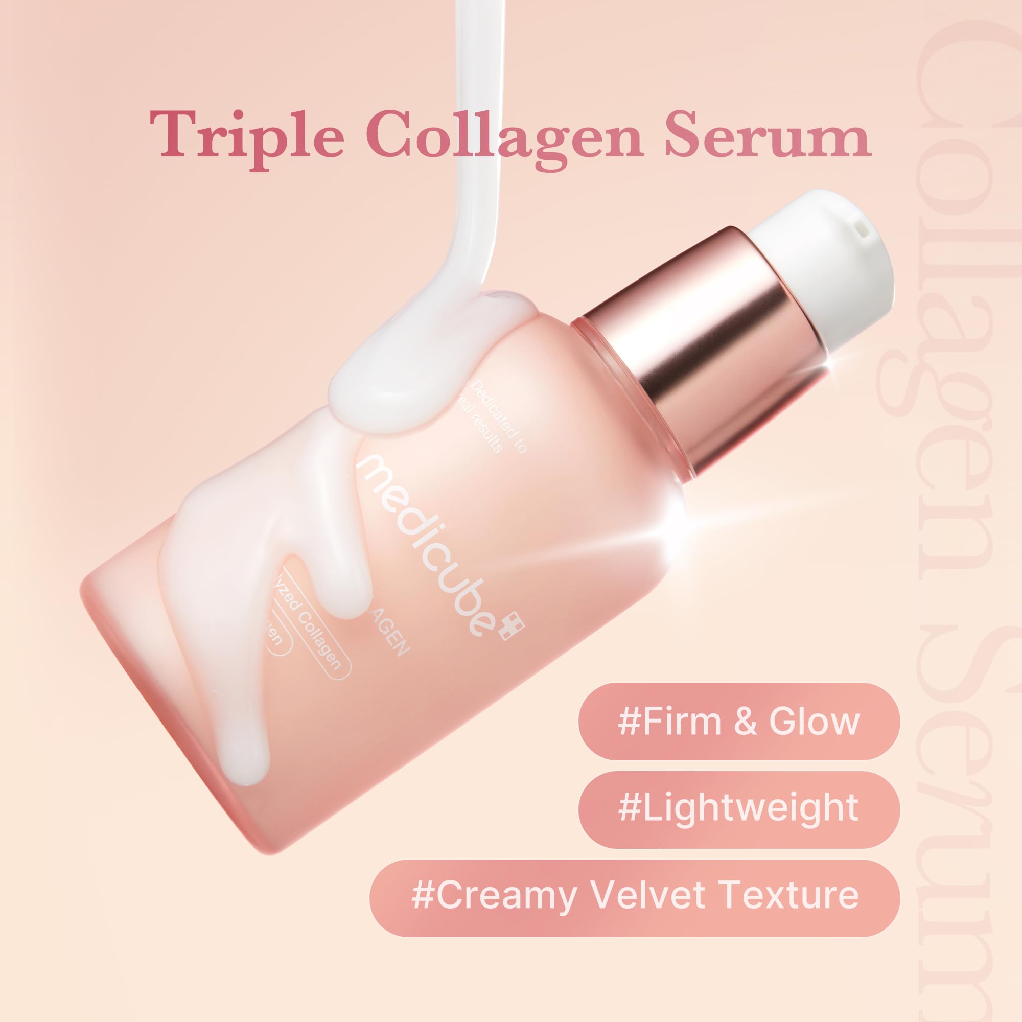 medicube Ultimate Pink Glow Skincare Trio: Mini Booster Pro Pink and Collagen Overnight Wrapping Peel Off Facial Mask Pack and Triple Collagen Serum 1.85 fl.oz (50ml)