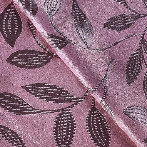 Superior Blackout Curtains, Room Darkening Window Accent for Bedroom, Sun Blocking, Thermal, Modern Bohemian Curtains, Leaves Collection, Set of 2 Panels, Rod Pocket - 42 in x 63 in, Sage