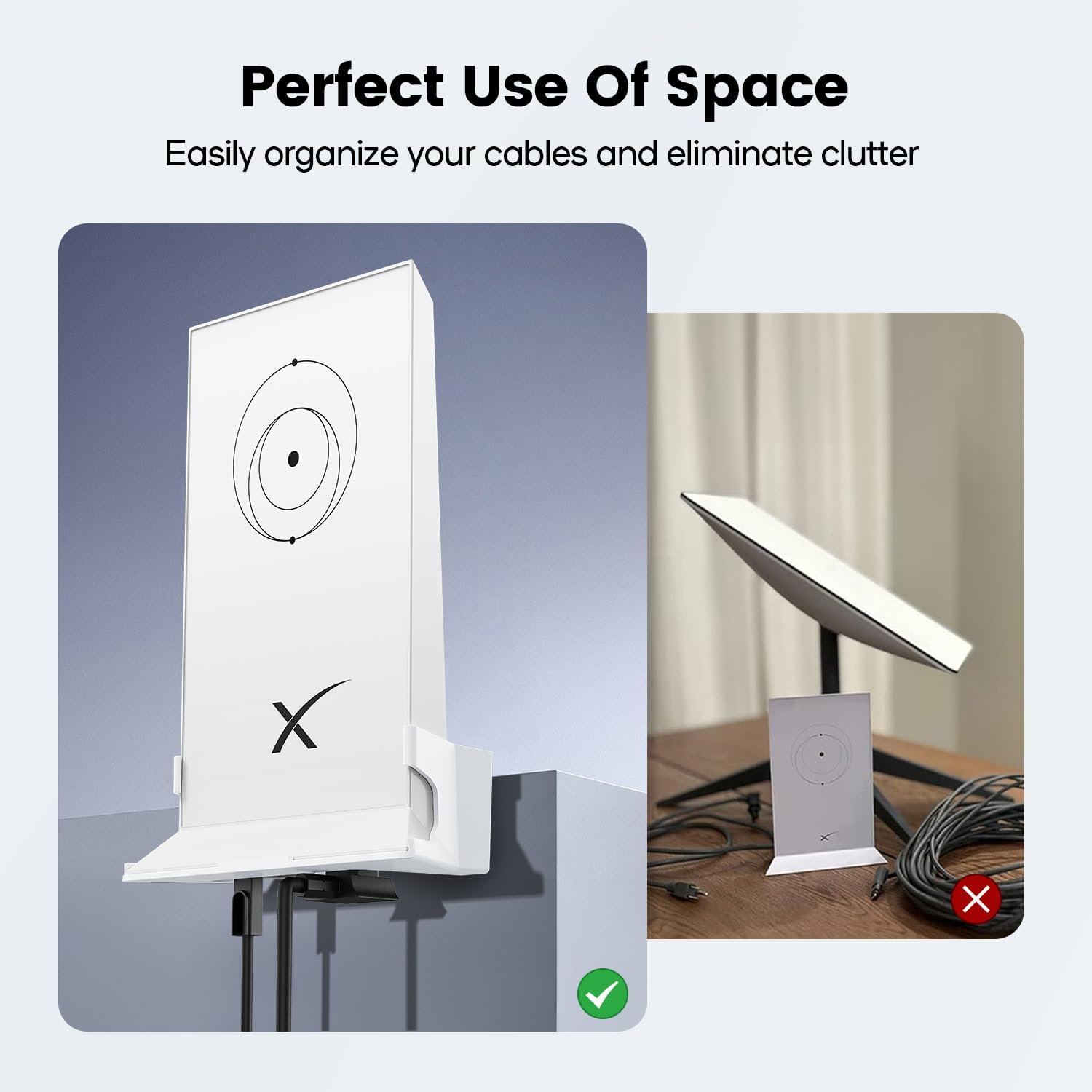 ISEKIE Starlink Wall Mount, New Upgraded Star Link Internet Kit Satellite Brackets ABS Router Holder Protection for StarLink Mesh Router V2 Mesh Router White