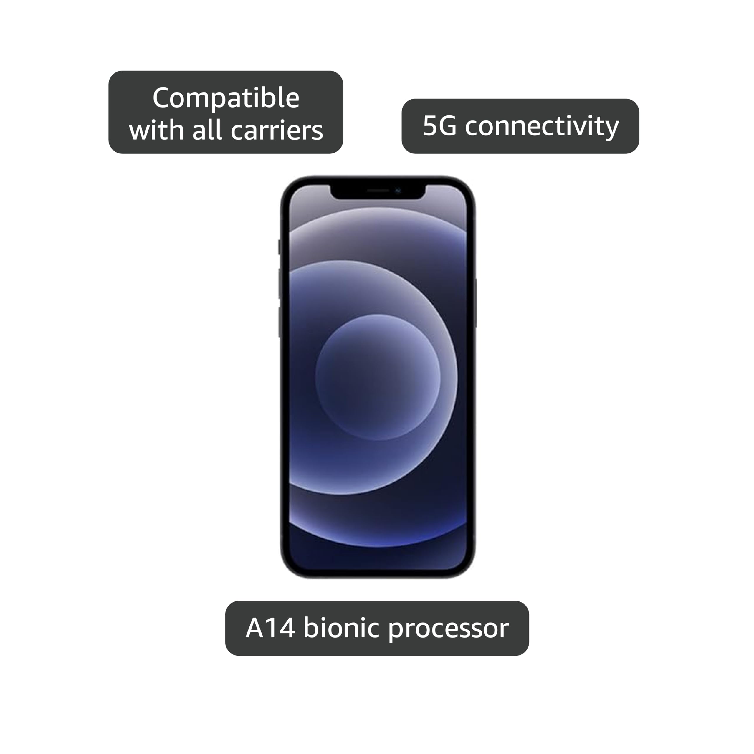 Apple iPhone 12 Mini, 128GB, Black - T-Mobile (Renewed)