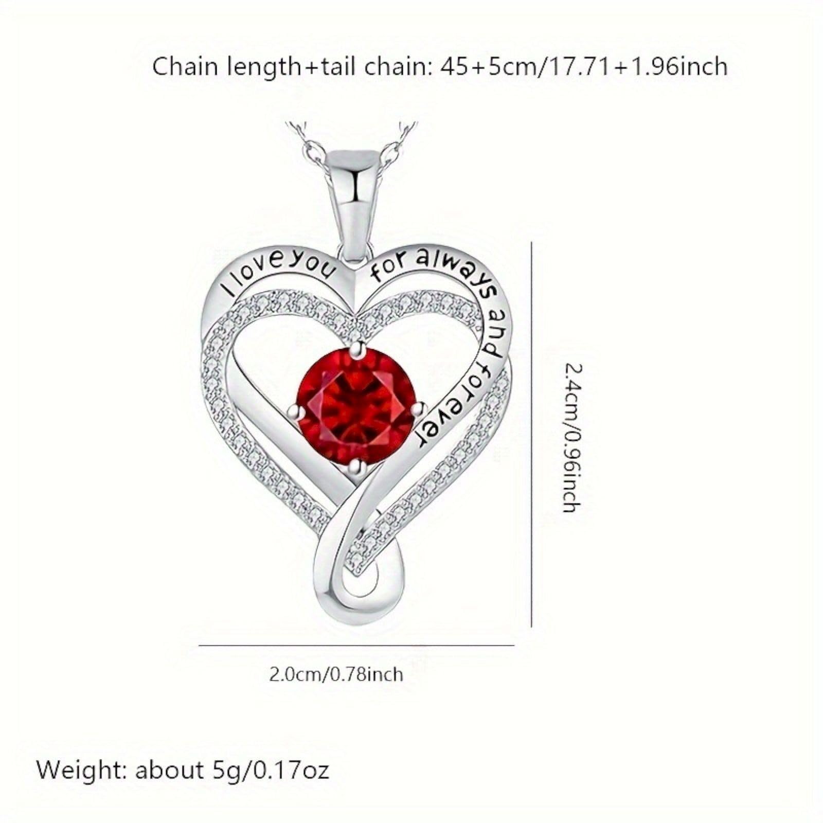 Open Box Deals Clearance in Warehouse Returns Womens Crystal Heart Infinity Necklace 925 Sterling Silver Dainty Rhinestone Pendant Hollow Chain Valentines Birthday Gift Prime of Deals