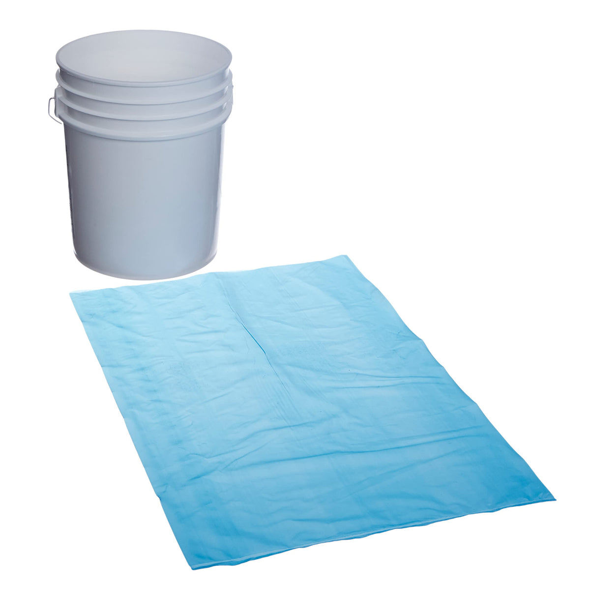 Hudson Exchange-MOD158817 LDPE 5 Gallon Bucket Liner, Food Grade, 20" W x 30" L, 3 Mil, Blue, Roll of 200