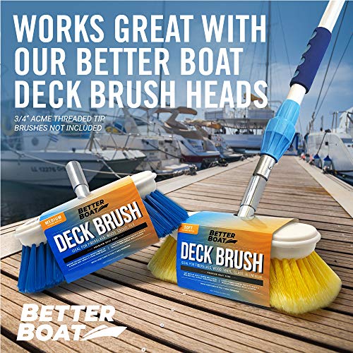 Extension Pole, Telescoping Rod, 1.8-3 ft Extendable Deck Brush Handle, Boat Hook, Painter’s Stick, 3/4" Universal End, Twist Lock, for Paint Rollers, Mops, and Long Reach Tasks