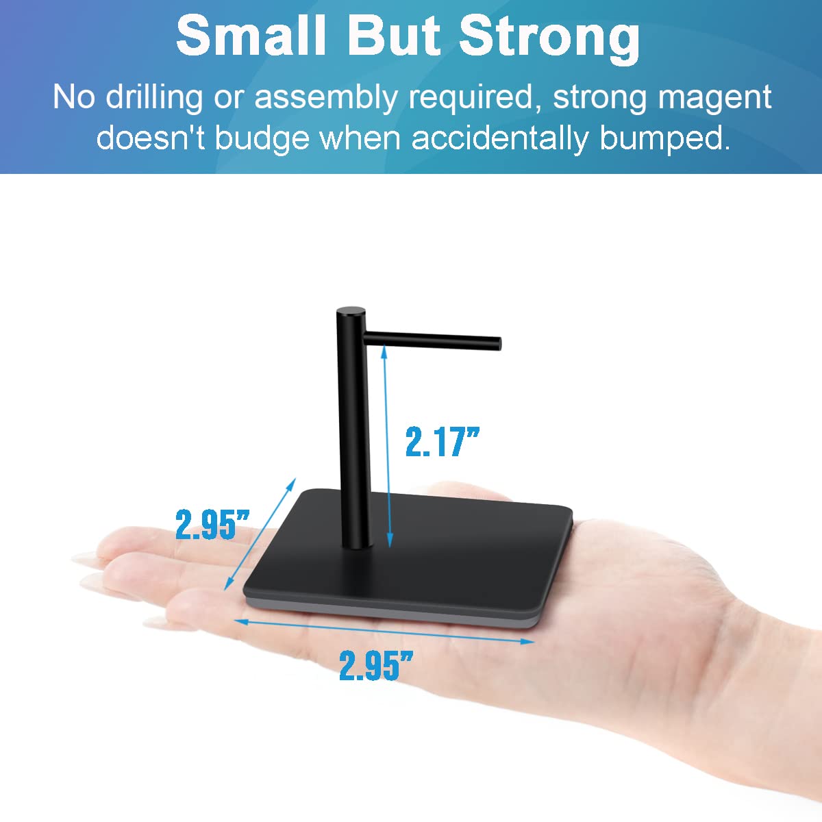 Thipoten Magnetic Paper Towel Holder, Strong Magnetic Hooks/Rack for Kitchen, Work Benches, Storage Closets, Grill, Garage (Black)