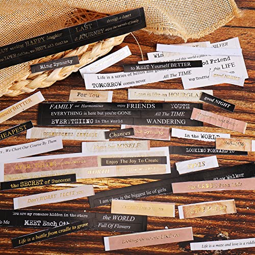 Juome 12 Sheet Quote Stickers for Journaling, Scrapbooking Supplies, Words Phrases Stickers for Junk Journal Aesthetic