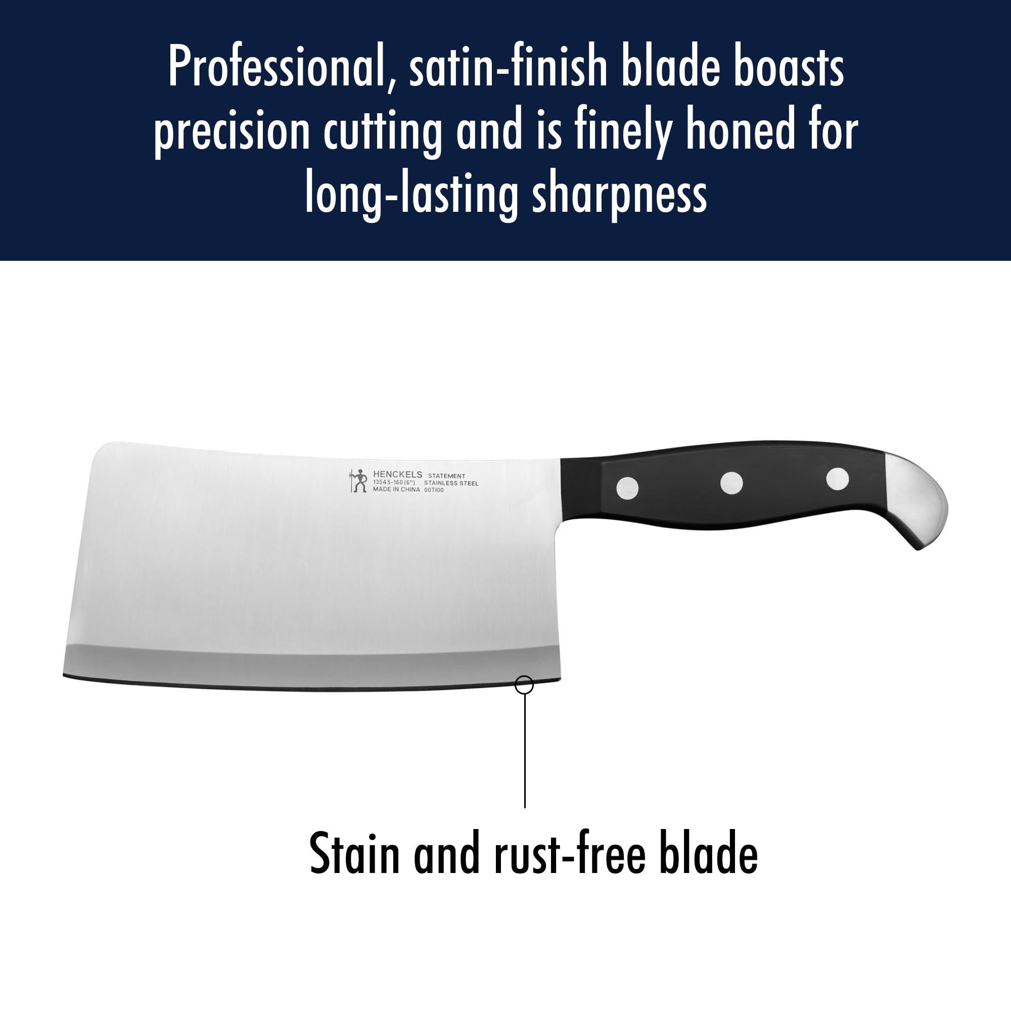 HENCKELS ZWILLING Statement 6-inch Meat Cleaver, Black