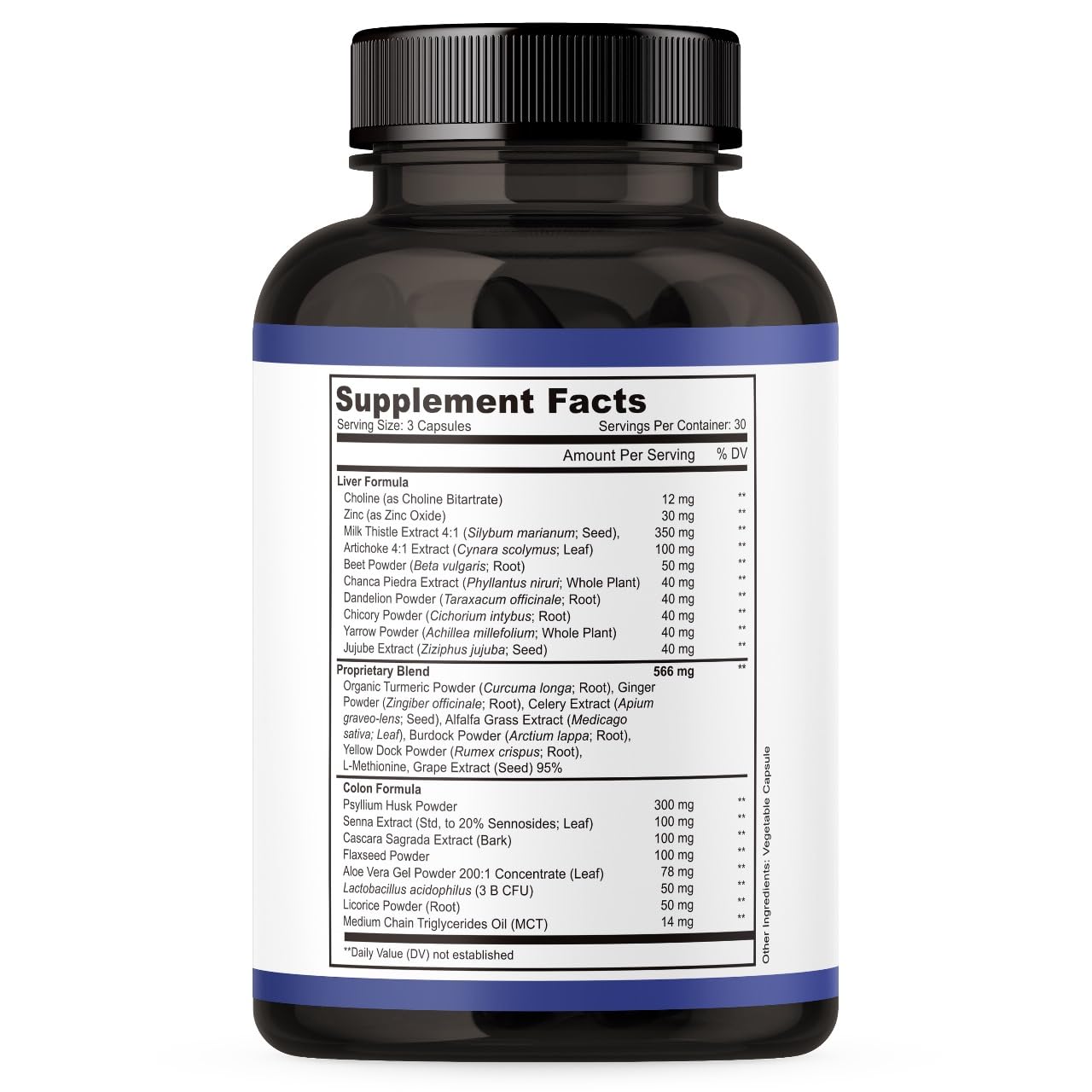 Nutreb Liver Detox & Colon Cleanse - 2X Stronger Cleanse - Liver Cleanse Detox & Repair - Colon Cleanser & Detox - Premium Liver Support Supplement - Men & Women - Vegan 90 Capsules