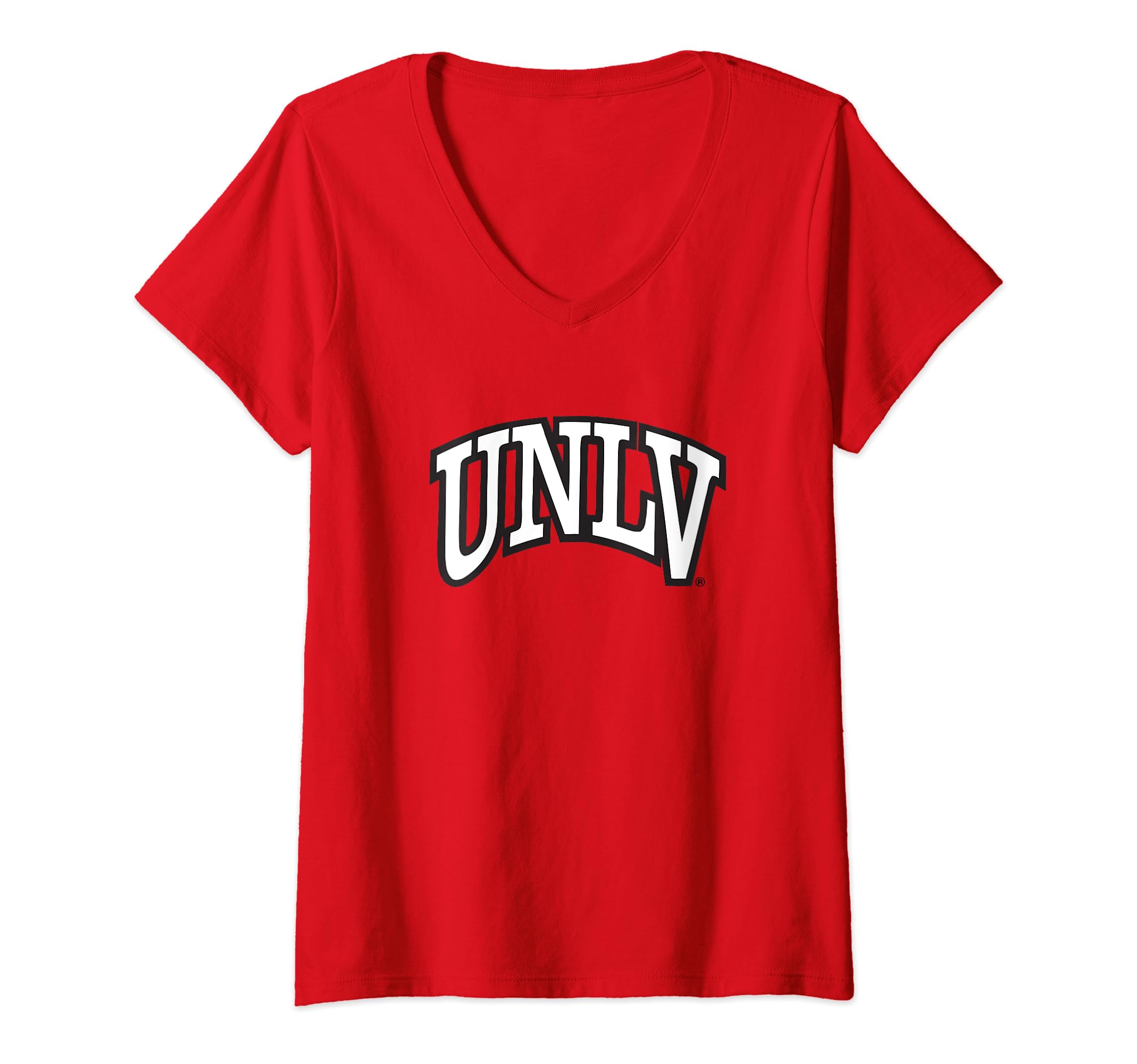 Womens UNLV Rebels Icon Logo Officially Licensed Red V-Neck T-Shirt