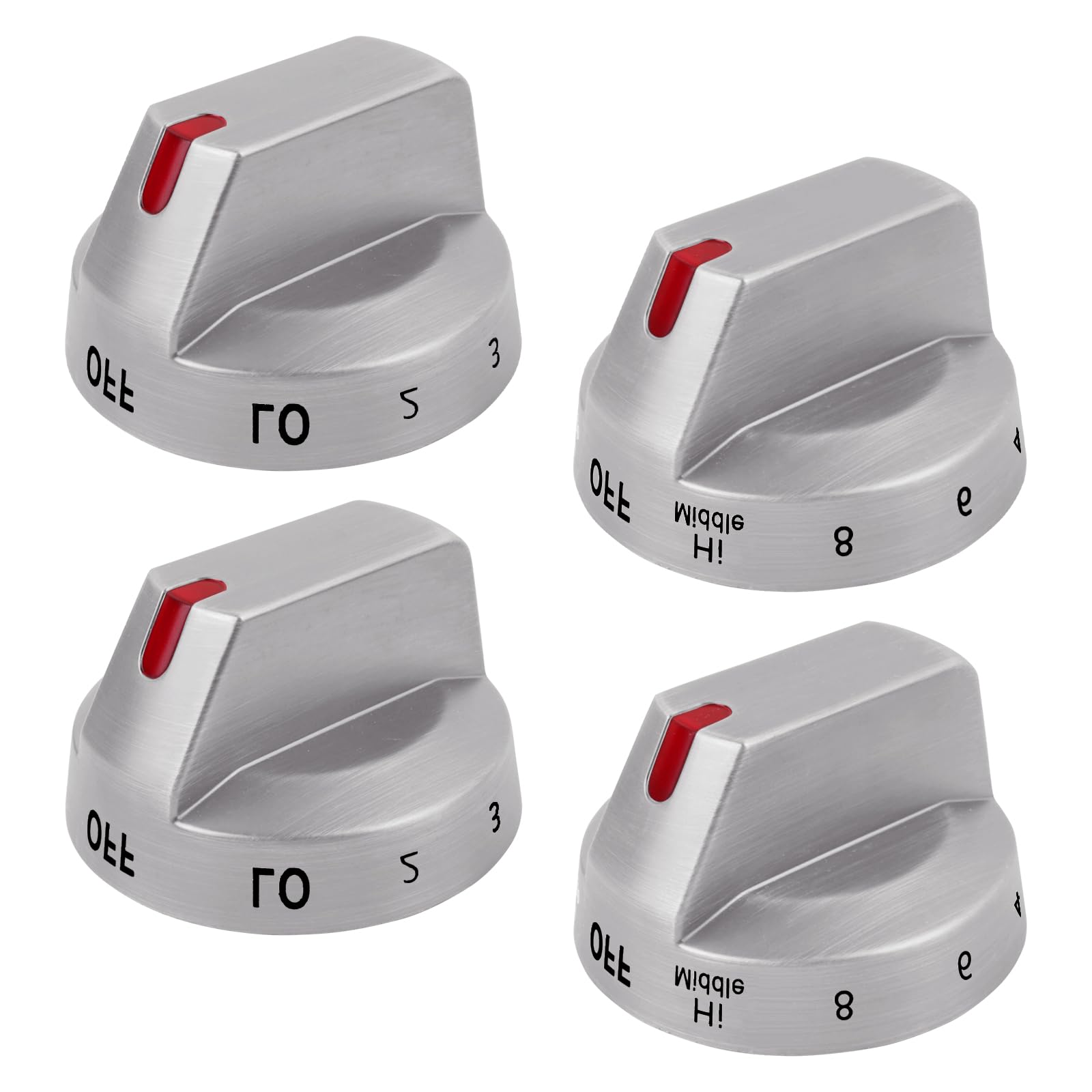 DG94-03500A/Z 4Pcs DG94-03500V DG94-03500W Compatible Replacement Knob for Samsung Electric Stove Models NE63T8111SS/AA NE63T8311SS/AA NE63T8751SS/AA NE63T8711SS/AA