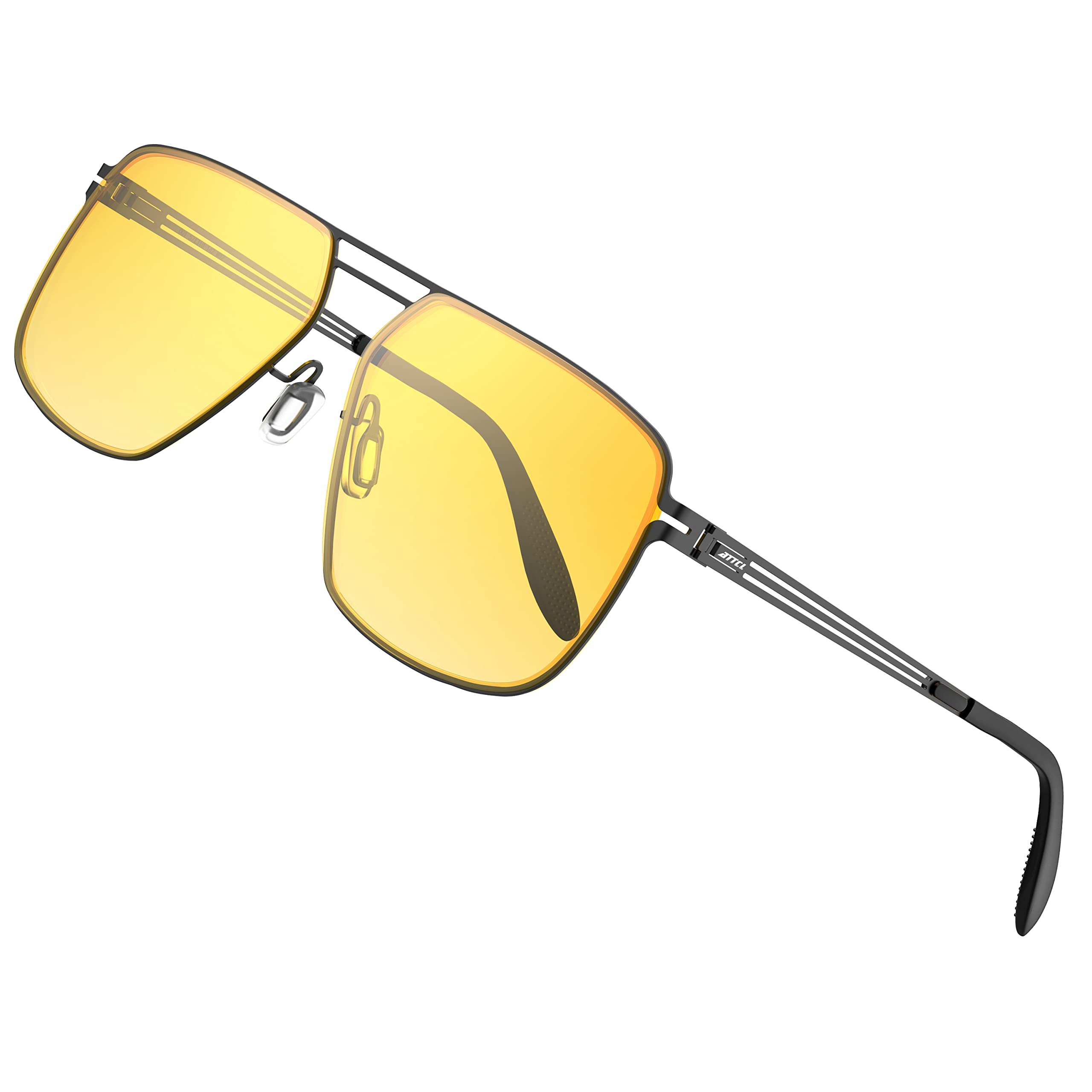 Polarized Sunglasses for Men Square Steel Frame UV400 Lightweight Driving Outdoor Use 9771-yeshi