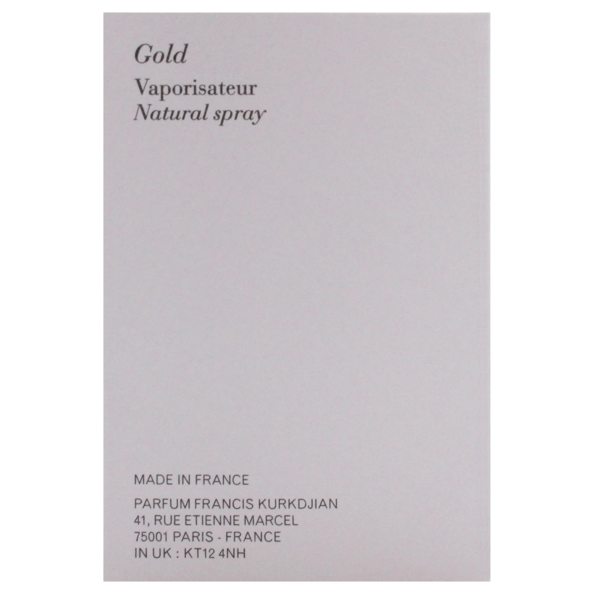 Maison Francis Kurkdjian Gentle Fluidity Gold, 2.4 Fl Oz