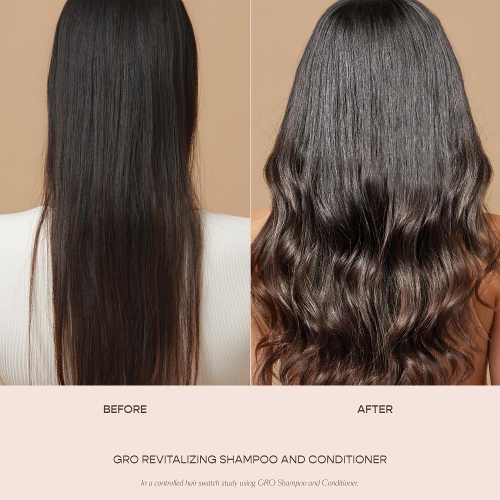 VEGAMOUR GRO Revitalizing Shampoo, Support Thicker, Fuller Looking Hair, Shampoo Formulated Without Sulfates for Thinning Hair with Vegan Keratin, Natural Citrus Scent (1.6 fl. oz.)