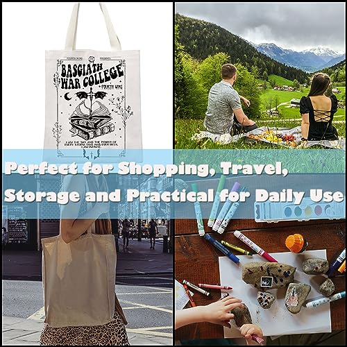 GJTIM Romantasy Dark Academia Dragons YA Fantasy book Inspired Gift Bookish Merch Dragon Rider Basgiath War College Tote Bag (War College Tote)