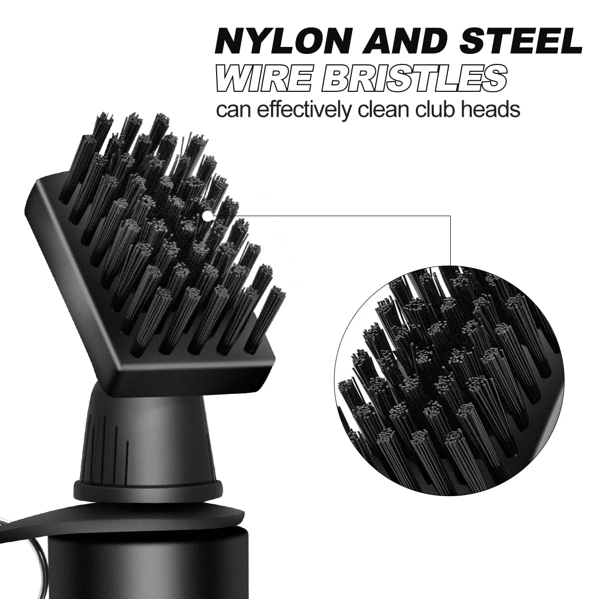 Golf Water Brush Pro Golf Club Cleaner Brush with Squeeze Water Bottle Holds 4 Ounces of Water - Golf Club Head Groove Cleaner, Golf Ball Cleaner, Shoe Brush, Golf Bag Accessories (1 Pack)