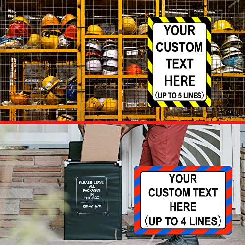 Custom Sign Outdoor 10x7 Inches, Make Your Own Metal Sign Customized for Outside, Weatherproof and Durable, .040 Aluminum(Horizontal)