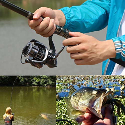 Sougayilang Telescopic Fishing Rod Reel Combos with Carbon Fiber Fishing Pole Spinning Reels and Fishing Accessories for Travel Ocean Saltwater Freshwater Fishing(1.8M/5.91FT)