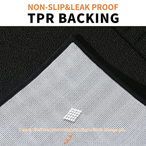 BEQHAUSE-Kitchen-Rugs-and-Mats Non Slip Kitchen Mats for Floor Absorbent Kitchen Rugs Machine Washable Kitchen Floor Mat,Black 20”x30”