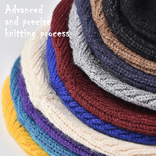 HiRui Knit Beanie Winter Hats Ear Covers for Men Women Kids-Warm Daily Headwear (Beige)