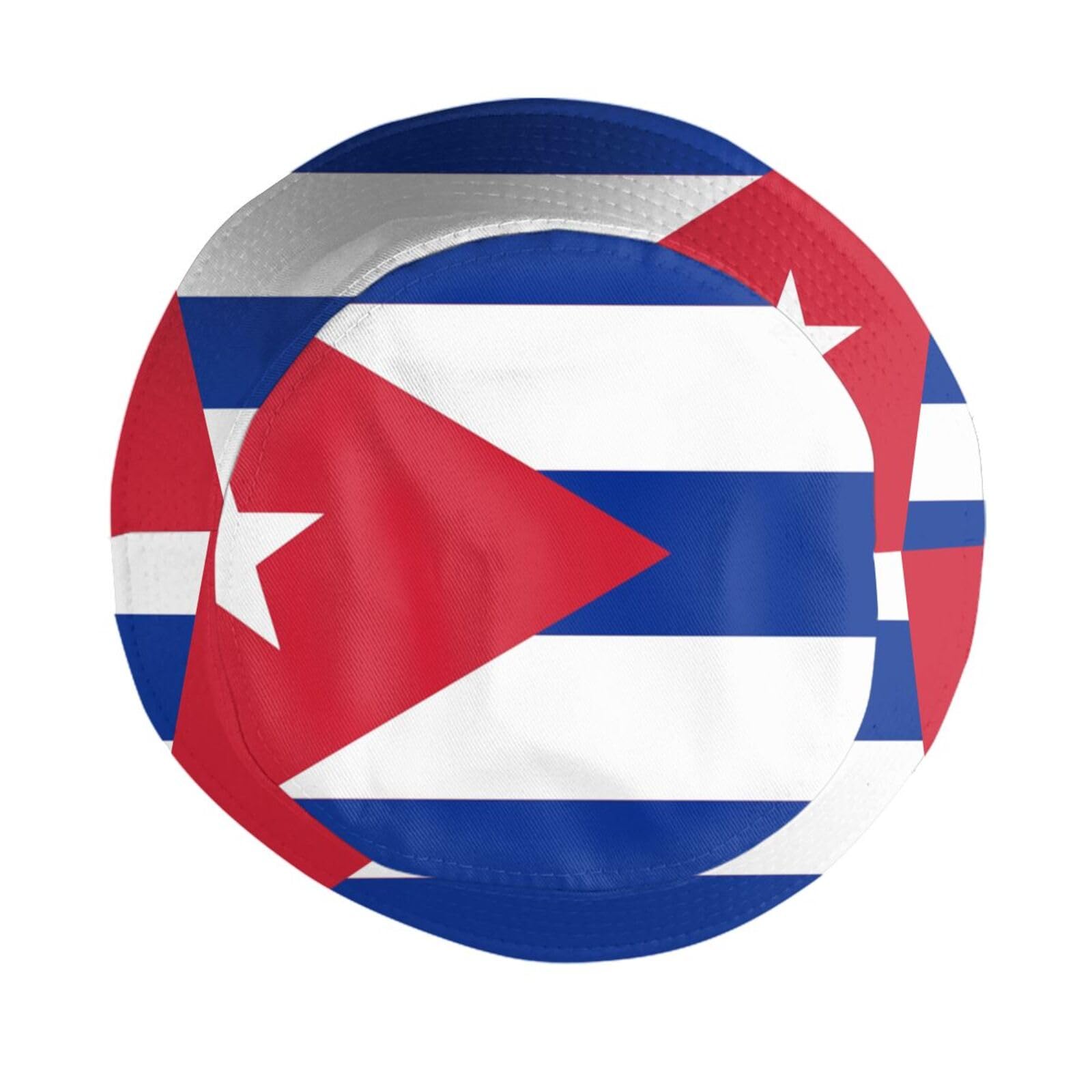 Cute Cuba Flag Hats Unisex Fashion Funny Flag Bucket Hats Beach Sun Hat for Women Men