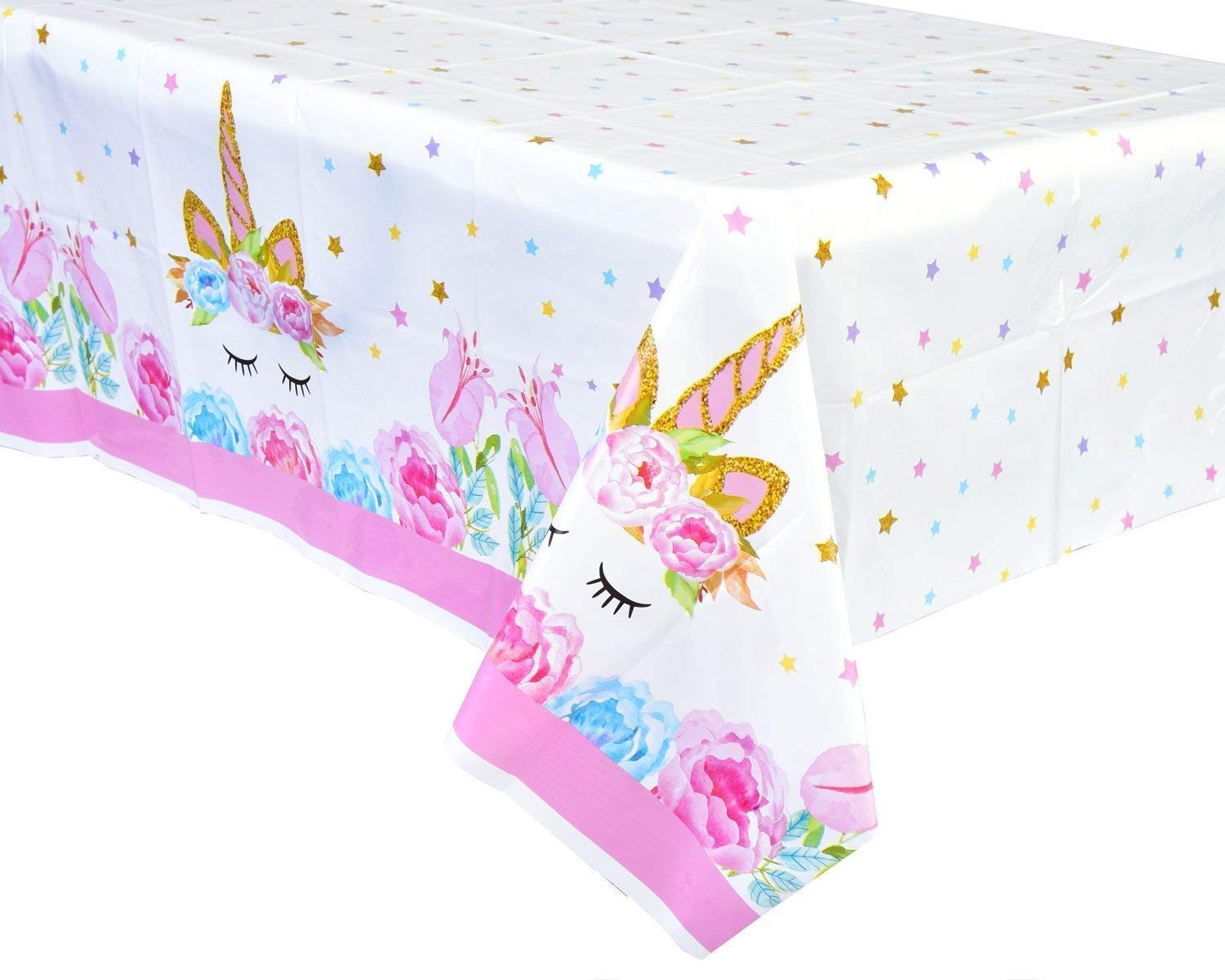GONGYIHONG Unicorn Party Supplies for Girls - Unicorn Birthday Decorations with Plates Disposable Tableware for Unicorn Theme Party