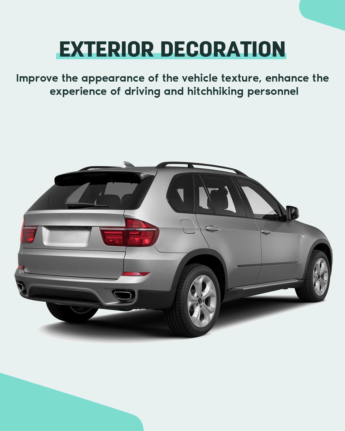 SCITOO Nerf Bar Running Board Side Step Fit for 2007-2013 For BMW X5 Crew Cab Plastic 30% Aluminum Alloy 40% Iron 30% Rock Sliders