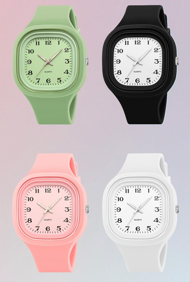 BESTKANG Unisex Quartz Watch Easy - to - Read Dial Casual Fashion Wristwatch for Men and Women (White)