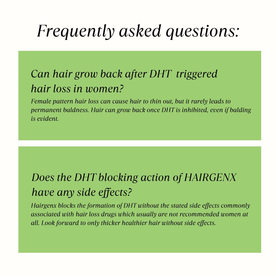 Hairgenx for HER | 150 Herbal Capsules (75 Day Supply) | DHT Blocker for Thicker, Fuller Hair | Natural Herbal Hair Loss Supplement for Women | Gluten-Free, Vegan-Friendly