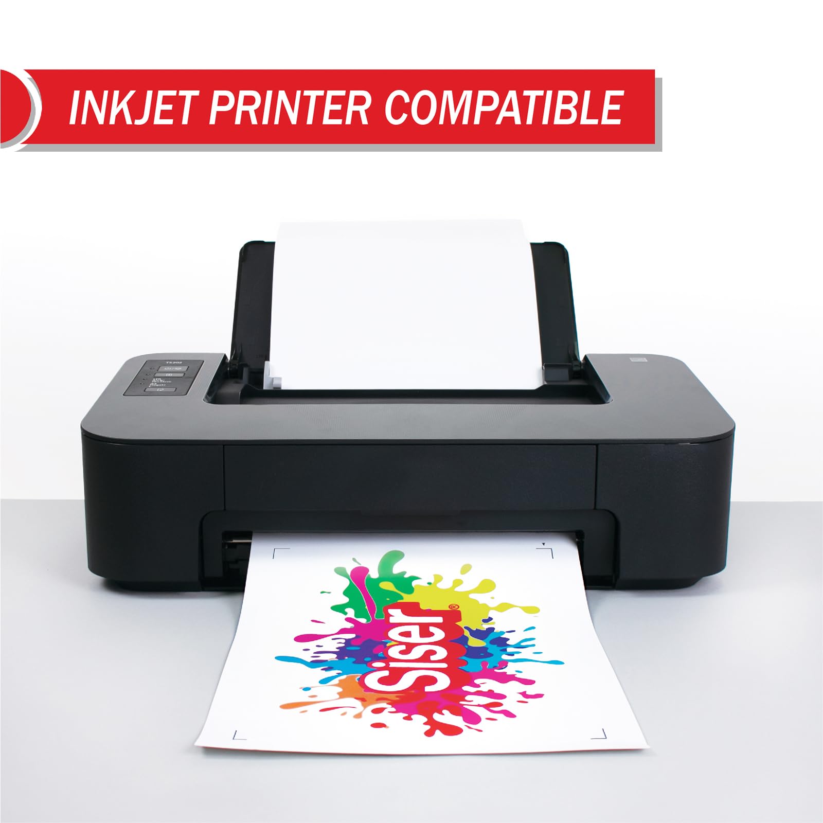 SISER EasyColor DTV 8.4'' x 11'' Sheets - Inkjet Printer Compatible Heat Transfer Vinyl (15 Sheets)